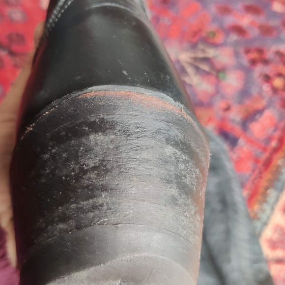 Vintage - Black leather Cowboy boots 'Justin' Very Good condition. Leather sole. - Picture 6 of 16